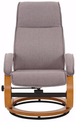 Krēsls ar pufu Lyon, smilšu krāsā цена и информация | Кресла в гостиную | 220.lv