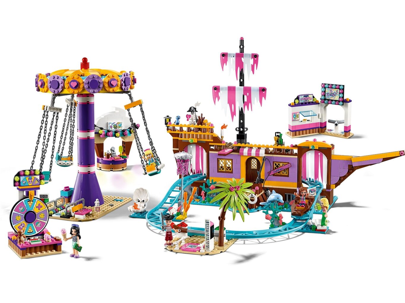 41375 LEGO® Friends Hārtleikas pilsētas piestātnes atrakciju parks цена и информация | Konstruktori | 220.lv