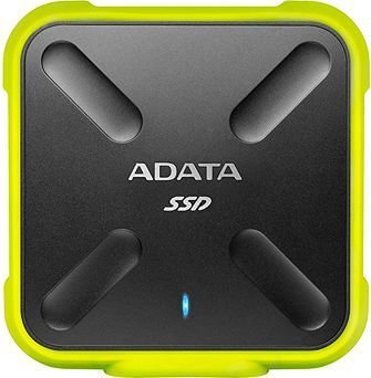 ADATA External SSD SD700 1000 GB, USB 3.1, Yellow/Black cena un informācija | Ārējie cietie diski | 220.lv