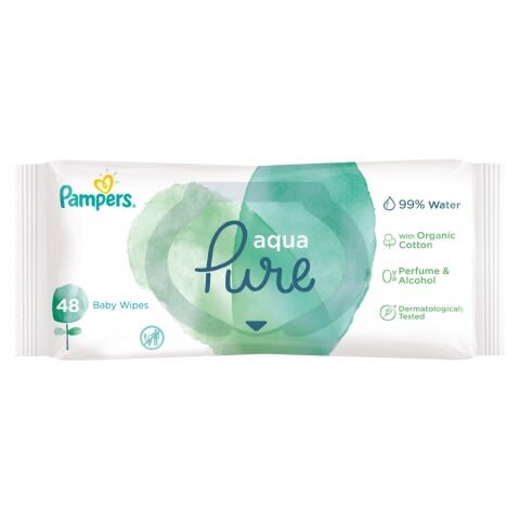 Salvetes PAMPERS PAMPERS Aqua Pure 9 x 48 gab. cena un informācija | Mitrās salvetes, vienreizlietojamie paladziņi | 220.lv