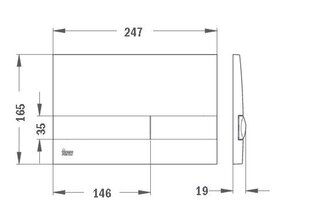 Кнопка спуска воды Teka Flush Plate 40, матовая цена и информация | Детали для унитазов, биде | 220.lv