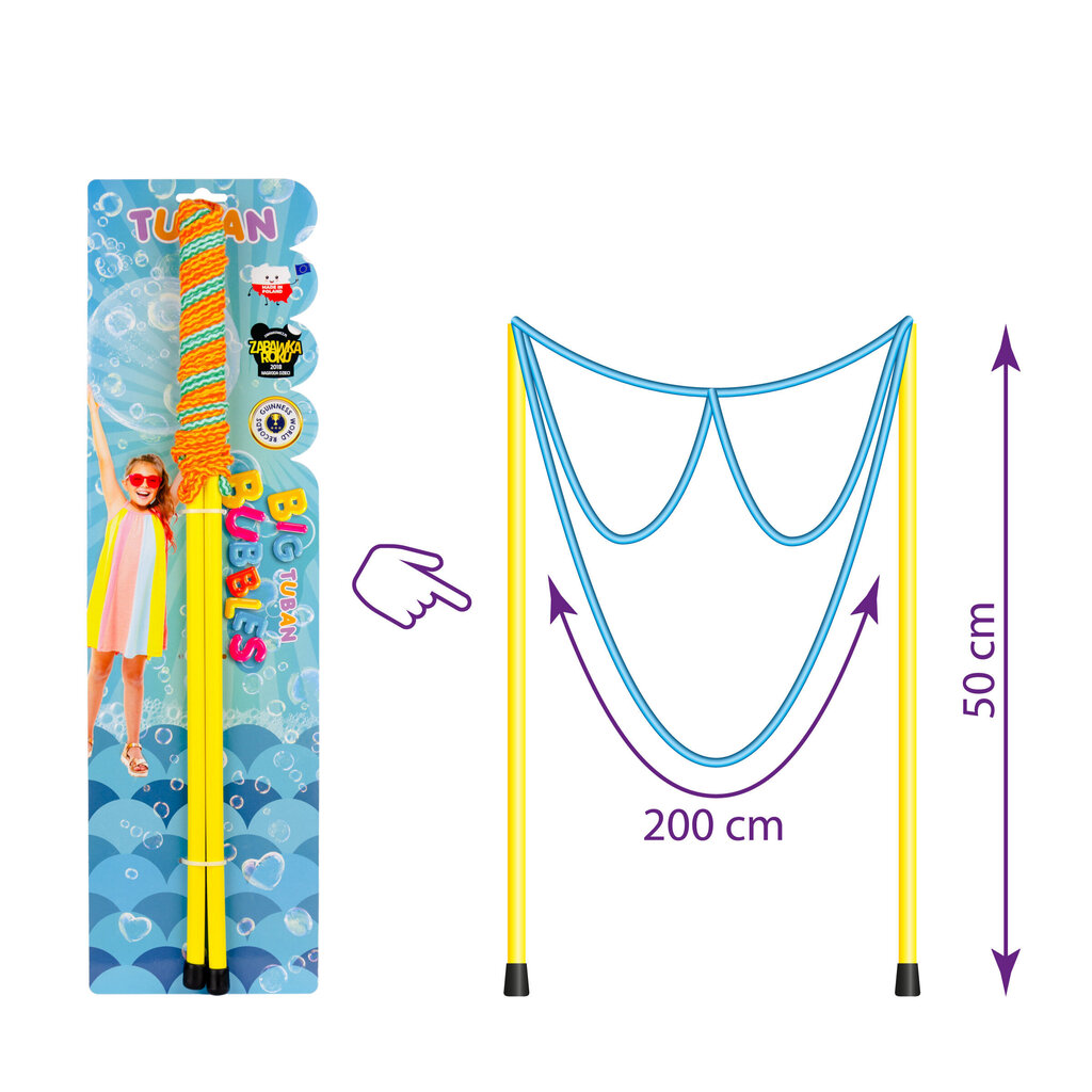 Milzīga, briļļu formas ziepju burbuļu nūjiņa, Tuban TU3609 cena un informācija | Ūdens, smilšu un pludmales rotaļlietas | 220.lv