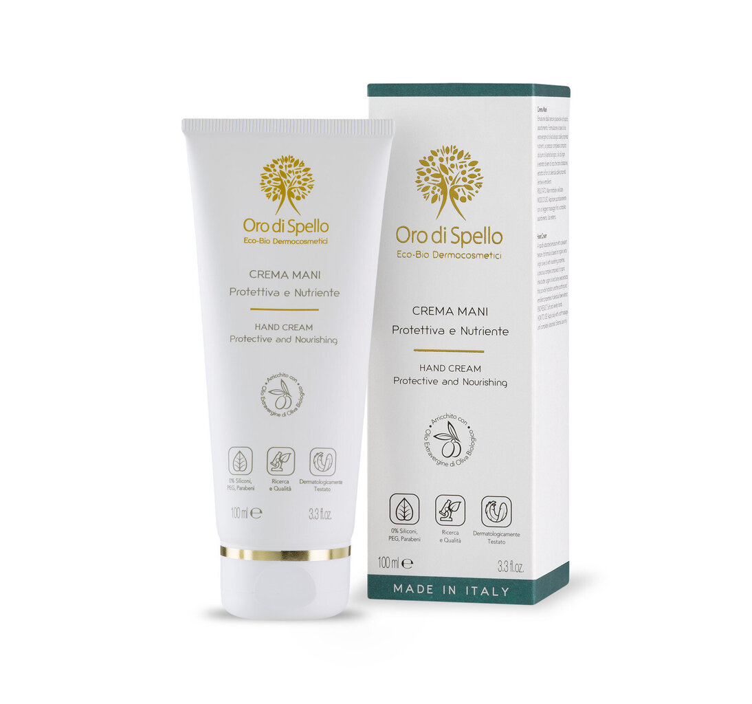 AIZSARGĀJOŠS ROKU KRĒMS ORO DI SPELLO „HAND CREAM Protective and Nourishing“, 100ml цена и информация | Ķermeņa krēmi, losjoni | 220.lv