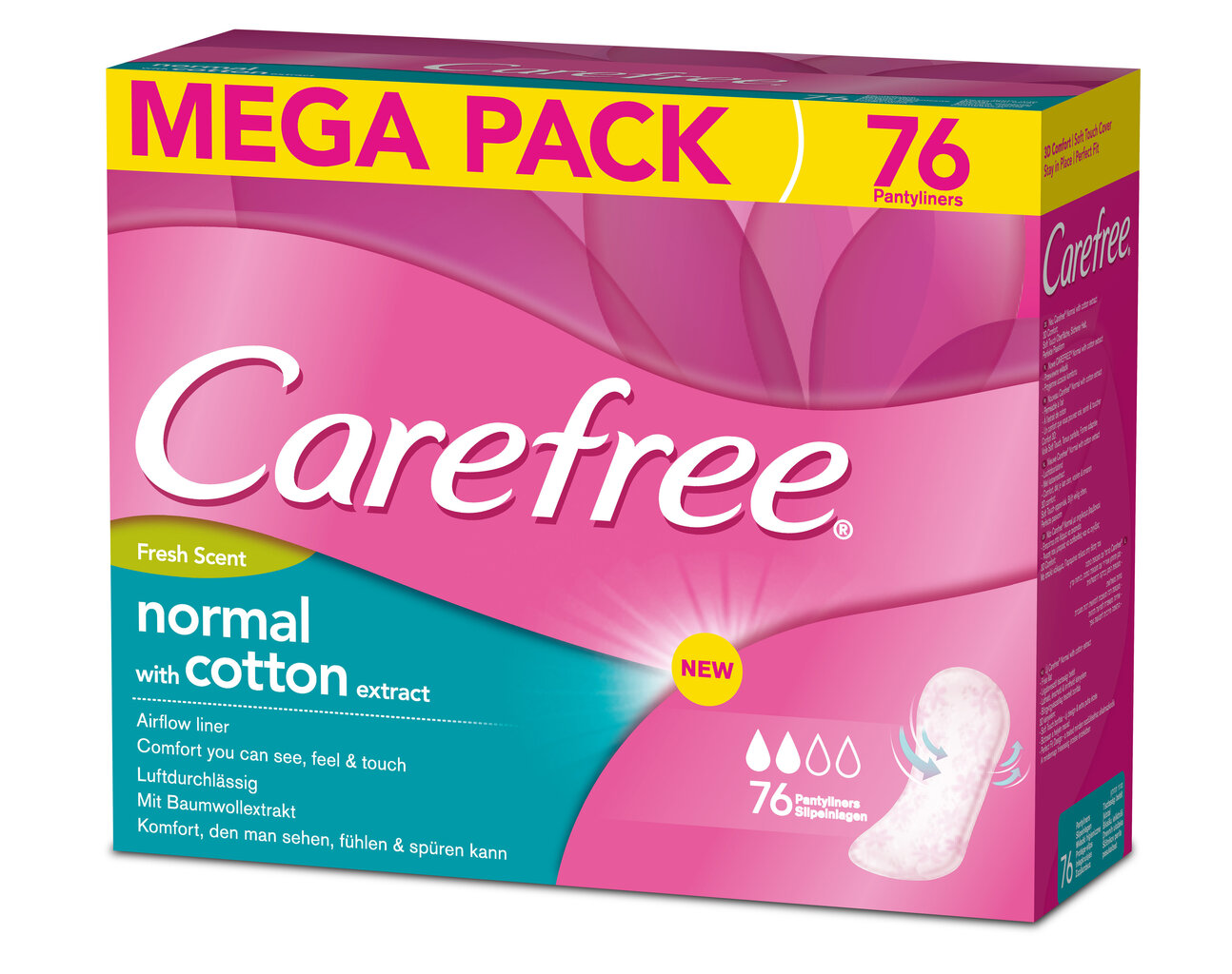 Higiēniskie ieliktnīši CAREFREE Cotton Fresh, 76gab. cena un informācija | Tamponi, higiēniskās paketes, ieliktnīši | 220.lv