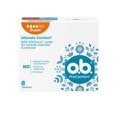 Tamponi O.B. Pro Comfort Super 8 gab. cena un informācija | Tamponi, higiēniskās paketes, ieliktnīši | 220.lv