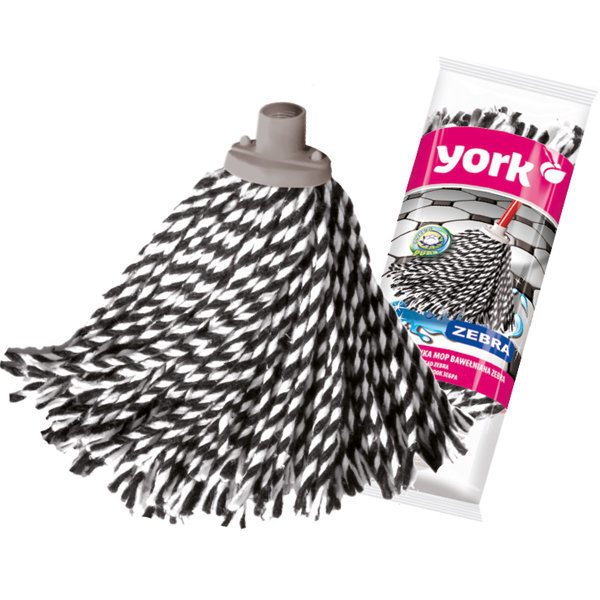 York kokvilnas auduma slotas Mop Zebra uzgalis цена и информация | Tīrīšanas piederumi | 220.lv