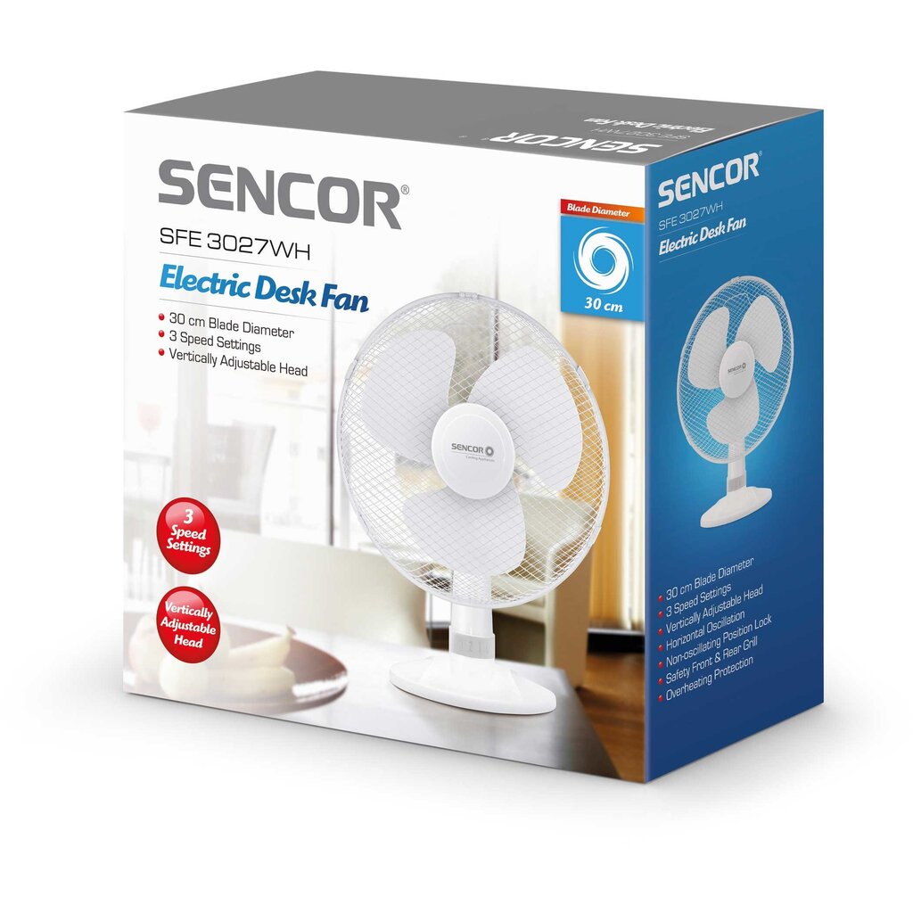 Ventilators Sencor SFE 3027WH cena un informācija | Ventilatori | 220.lv