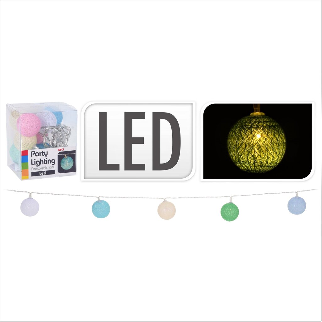 Dekoratīva virtene, 10 LED цена и информация | Ziemassvētku lampiņas, LED virtenes | 220.lv