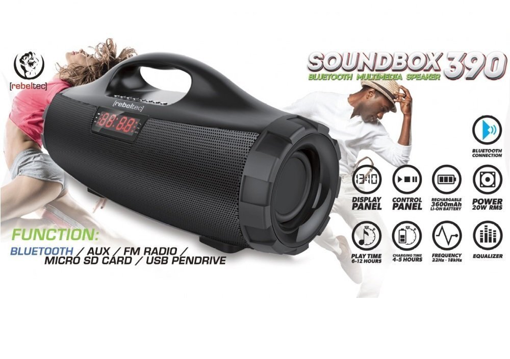 Rebeltec SoundBox 390, melns цена и информация | Skaļruņi | 220.lv