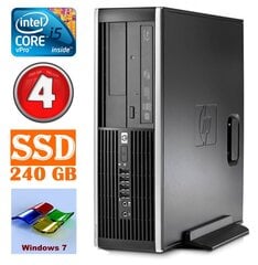 HP 8100 Elite SFF i5-650 4GB 240SSD DVD WIN7Pro cena un informācija | Stacionārie datori | 220.lv