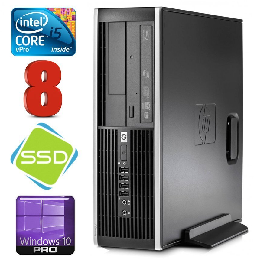 HP 8100 Elite SFF i5-650 8GB 120SSD DVD WIN10Pro цена и информация | Stacionārie datori | 220.lv