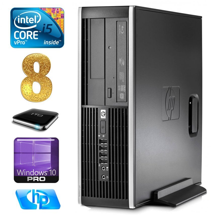 HP 8100 Elite SFF i5-650 8GB 1TB DVD WIN10Pro цена и информация | Stacionārie datori | 220.lv