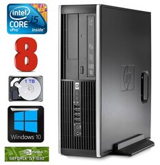 HP 8100 Elite SFF i5-650 8GB 1TB GT1030 2GB DVD WIN10 cena un informācija | Stacionārie datori | 220.lv