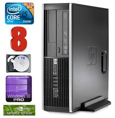 HP 8100 Elite SFF i5-650 8GB 1TB GT1030 2GB DVD WIN10Pro цена и информация | Стационарные компьютеры | 220.lv