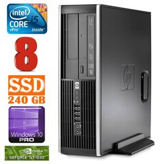 HP 8100 Elite SFF i5-650 8GB 240SSD GT1030 2GB DVD WIN10Pro цена и информация | Стационарные компьютеры | 220.lv