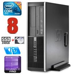 HP 8100 Elite SFF i5-650 8GB 240SSD+1TB DVD WIN10Pro цена и информация | Стационарные компьютеры | 220.lv