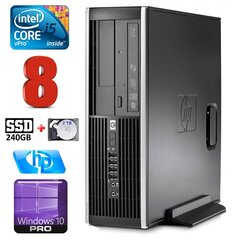 HP 8100 Elite SFF i5-650 8GB 240SSD+2TB DVD WIN10Pro цена и информация | Стационарные компьютеры | 220.lv