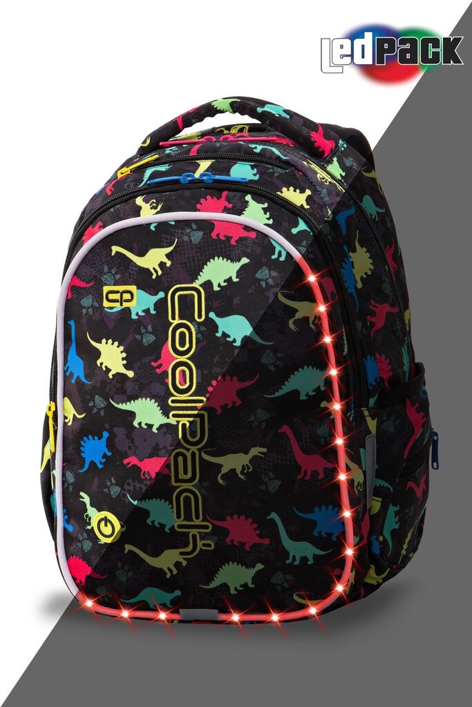 Izgaismota mugursoma COOLPACK JOY LED DINOSAURS A20204 cena un informācija | Skolas somas | 220.lv