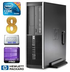 HP 8100 Elite SFF i5-650 8GB 960SSD DVD WIN10Pro cena un informācija | Stacionārie datori | 220.lv