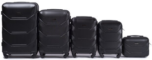 5 koferu komplekts Wings 147-5, melns cena un informācija | Koferi, ceļojumu somas | 220.lv