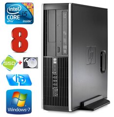 HP 8100 Elite SFF i5-650 8GB 120SSD+1TB DVD WIN7Pro cena un informācija | Stacionārie datori | 220.lv