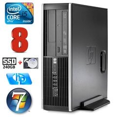 HP 8100 Elite SFF i5-650 8GB 240SSD+2TB DVD WIN7Pro цена и информация | Стационарные компьютеры | 220.lv