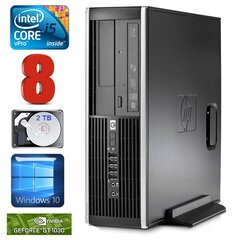 HP 8100 Elite SFF i5-650 8GB 2TB GT1030 2GB DVD WIN10 cena un informācija | Stacionārie datori | 220.lv