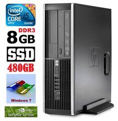 HP 8100 Elite SFF i5-650 8GB 480SSD GT1030 2GB DVD WIN7Pro цена и информация | Стационарные компьютеры | 220.lv