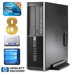 HP 8100 Elite SFF i5-650 8GB 960SSD DVD WIN10 [refurbished] цена и информация | Стационарные компьютеры | 220.lv