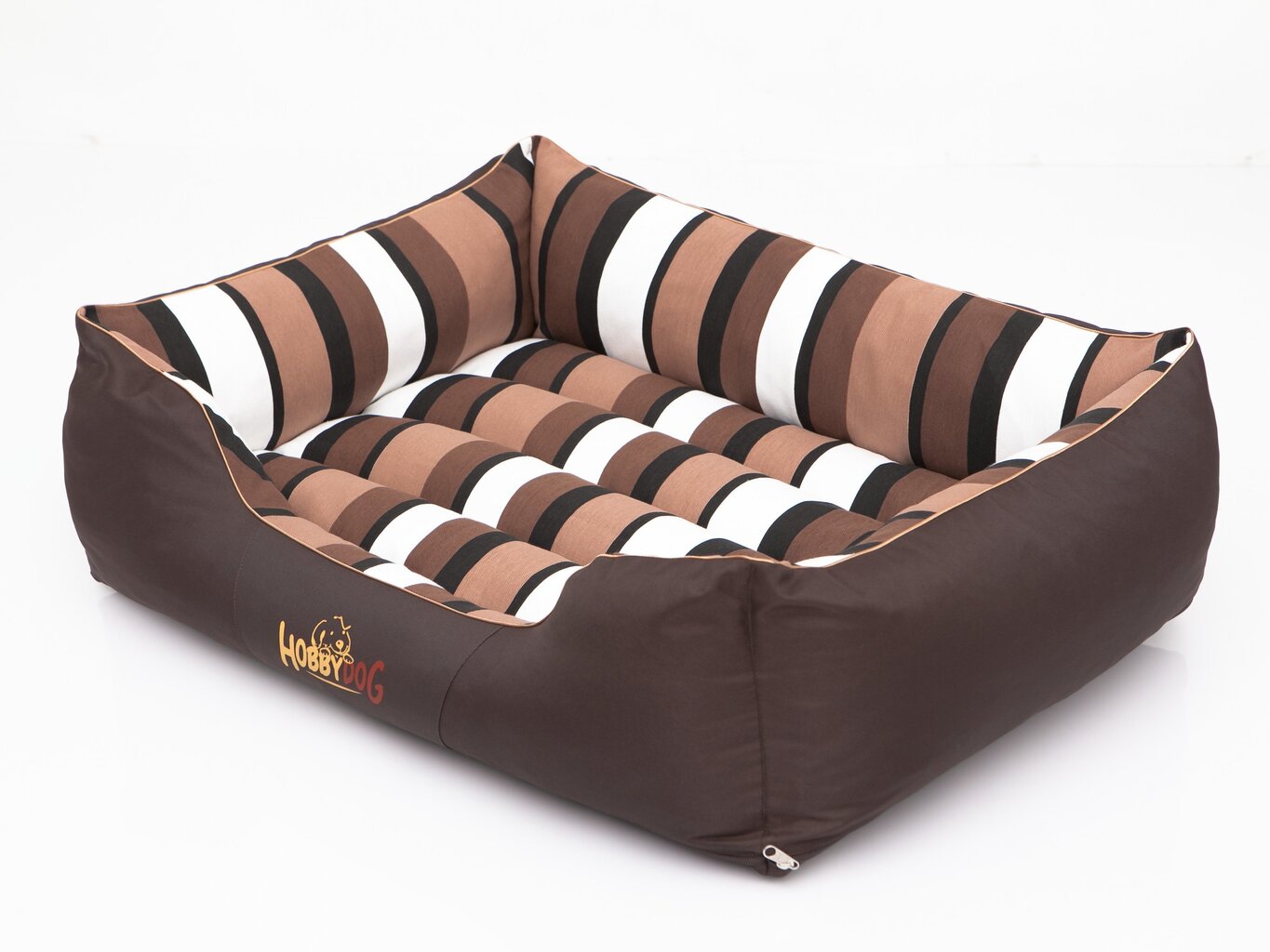 Hobbydog guļvieta Comfort XL, svītraini brūns цена и информация | Suņu gultas, spilveni, būdas | 220.lv