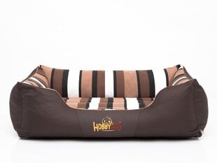Hobbydog лежак Comfort XL, коричневый полосатый цена и информация | Лежаки, домики | 220.lv