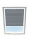 Plisēts aizkars jumta logam Velux, 78x118 cm, pelēks B-308000 cena un informācija | Rullo žalūzijas | 220.lv