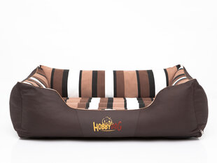 Hobbydog лежак Comfort XXXL, коричневый полосатый цена и информация | Лежаки, домики | 220.lv