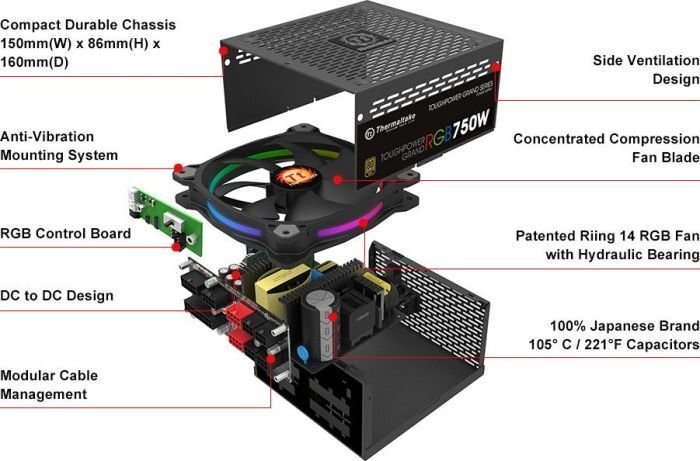 Thermaltake PS-TPG-0750FPCGEU-S cena un informācija | Barošanas bloki (PSU) | 220.lv