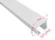 SINGLE aluminum rail single white with rings, 150 cm cena un informācija | Aizkaru stangas, karnīzes | 220.lv