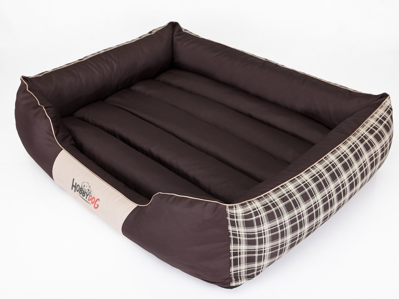 Hobbydog guļvieta Prestige XL, rūtaina, brūna cena un informācija | Suņu gultas, spilveni, būdas | 220.lv