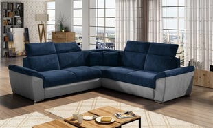 Universāls stūra dīvāns Federico, zils/pelēks cena un informācija | Stūra dīvāni | 220.lv