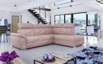 Мягкий угловой диван Loreto, светло-розовый