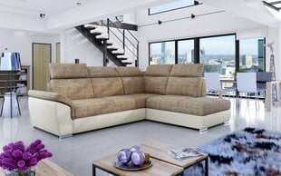 Мягкий угловой диван Loreto GD, коричневый/кремовый цена и информация | Угловые диваны | 220.lv