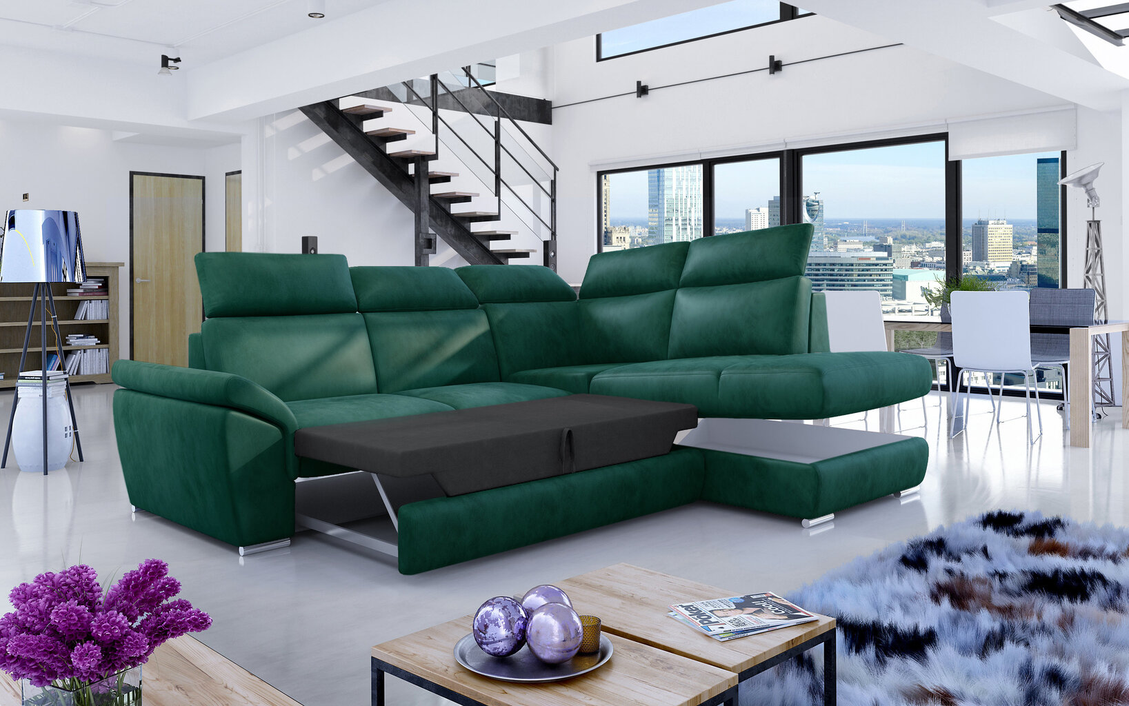 Stūra dīvāns Loreto GD, brūns/krēmkrāsas цена и информация | Stūra dīvāni | 220.lv