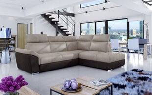 Мягкий угловой диван Loreto GD, кремовый/коричневый цена и информация | Угловые диваны | 220.lv