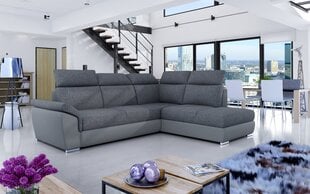 Мягкий угловой диван Loreto GD, темно-серый цена и информация | Угловые диваны | 220.lv
