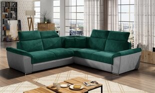 Universāls stūra dīvāns Federico, zaļš/pelēks cena un informācija | Stūra dīvāni | 220.lv