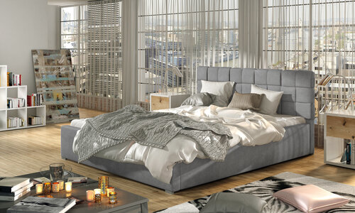 Кровать Grand MD, 160x200 см, серая цена и информация | Кровати | 220.lv
