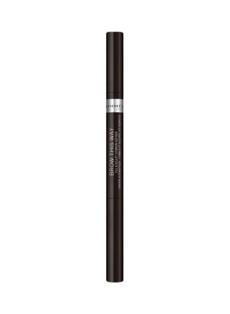 Uzacu zīmulis ar birstīti Rimmel This Way 0,25 g, 004 Soft Black цена и информация | Uzacu krāsas, zīmuļi | 220.lv