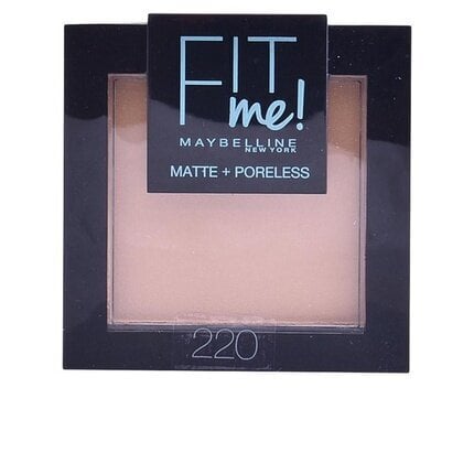 Maybelline Fit Me Matte Poreless Pressed Powder pūderis 9 g, 220 Natural Beige цена и информация | Grima bāzes, tonālie krēmi, pūderi | 220.lv