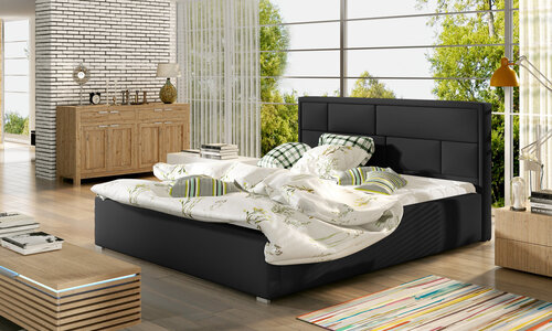 Кровать Latina MD, 140x200 см, черная цена и информация | Кровати | 220.lv