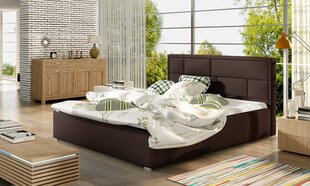 Кровать Latina MTP, 180x200 см, искусственная кожа, коричневая цена и информация | Кровати | 220.lv