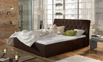 Кровать Milano MD, 200x200 см, искусственная кожа, коричневая