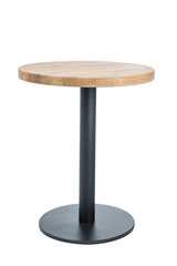 Столик Signal Meble Puro II, 80 см, черный / дубовый цвет цена и информация | Кухонные и обеденные столы | 220.lv